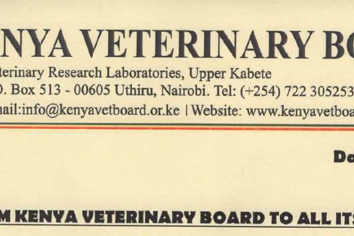 Statement from Kenya Veterinary Board to its practitioners